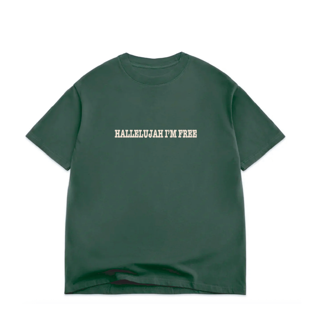 Hallelujah I'm Free Tee - Green